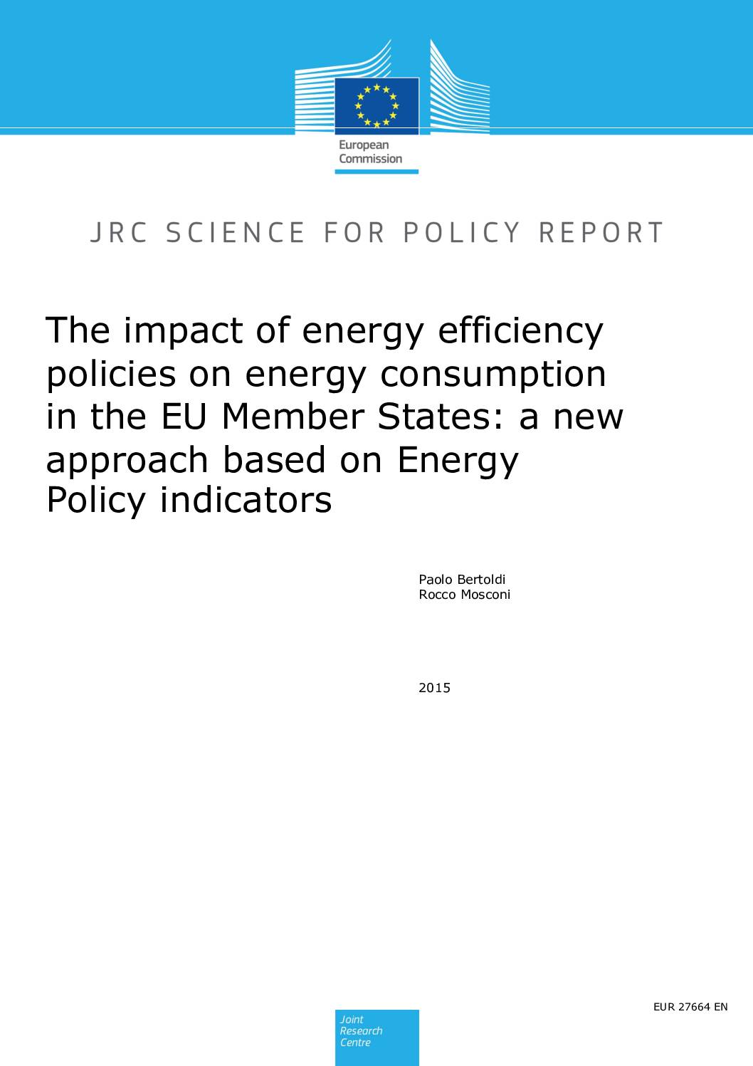 Energy efficiency policies on energy consumption