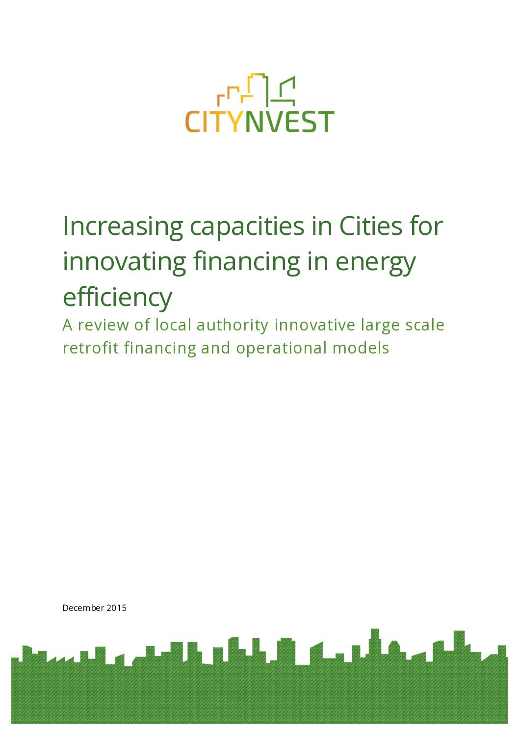 Increasing capacities in Cities for innovating financing in energy efficiency