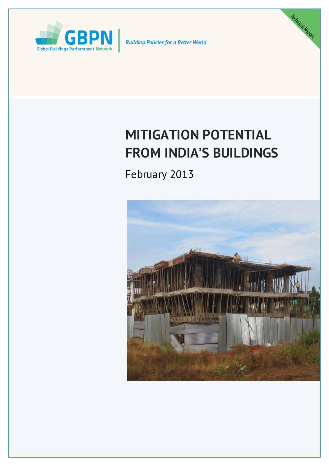 Mitigation Potential from India’s Buildings