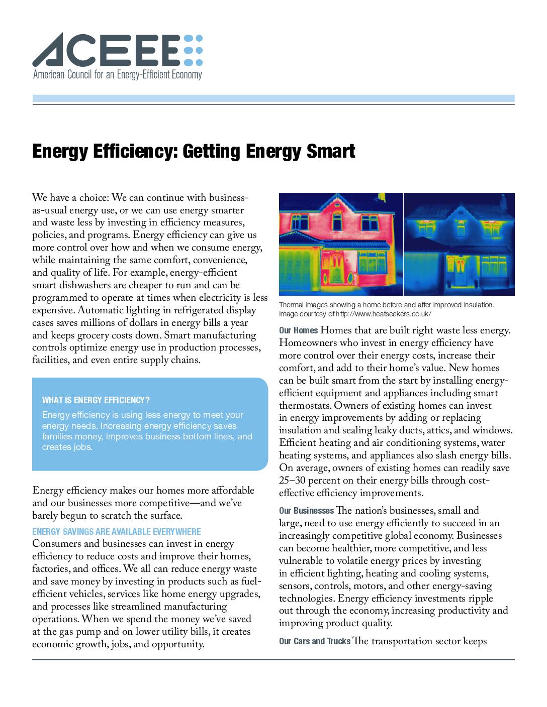 Energy Efficiency: Getting Energy Smart
