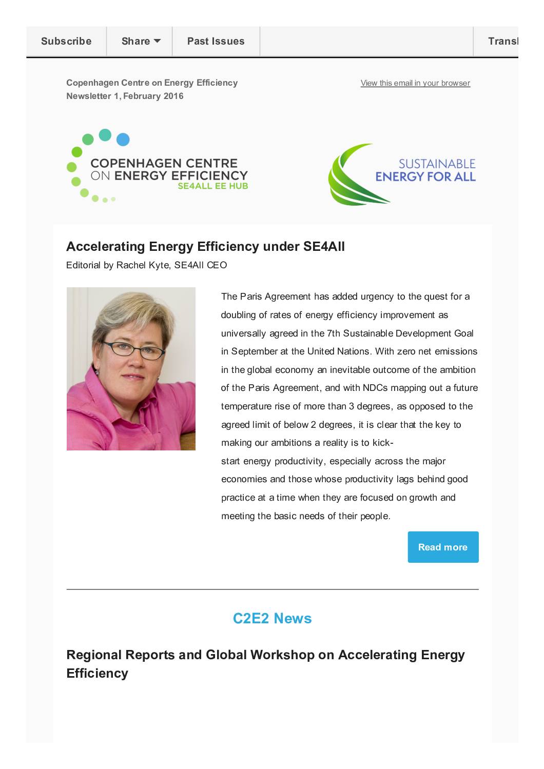 Read Copenhagen Centre on Energy Efficiency’s (C2E2) First Newsletter