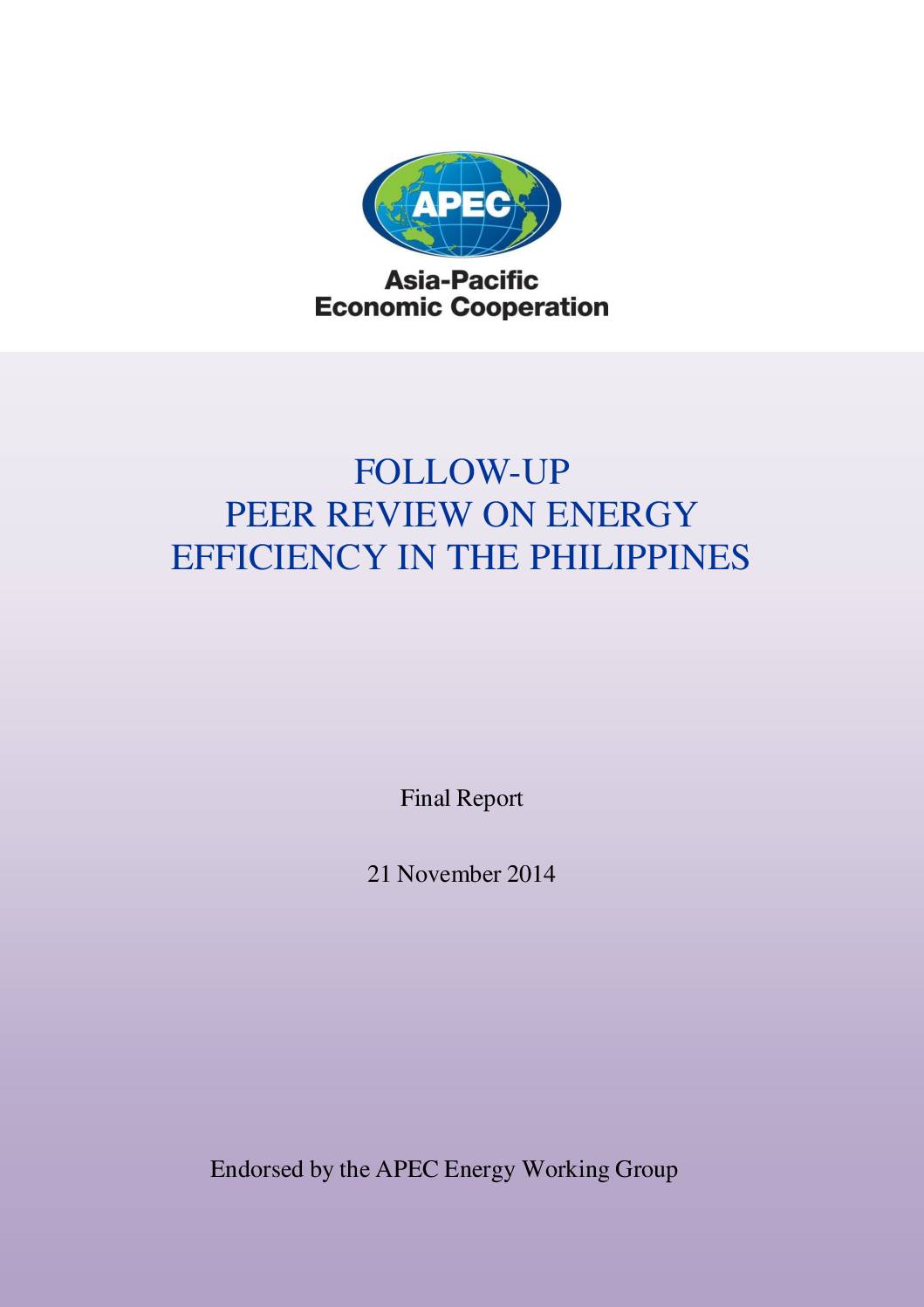 Follow-up Peer Review on Energy Efficiency in the Philippines