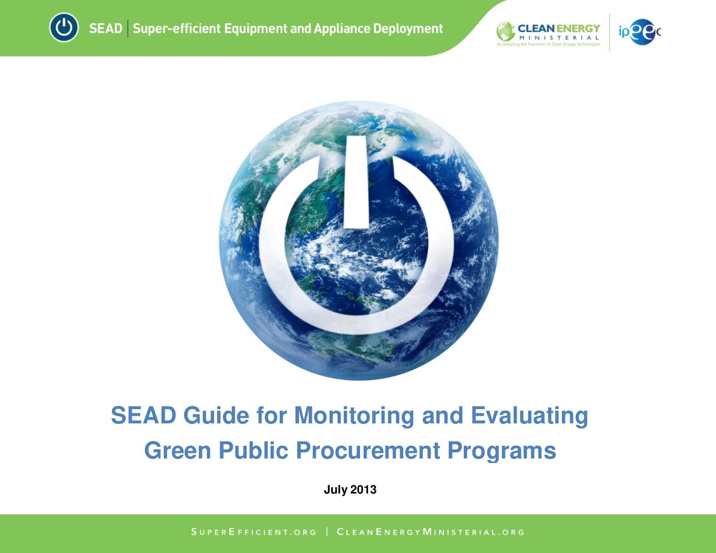 SEAD Guide for Monitoring and Evaluating Green Public Procurement Programs