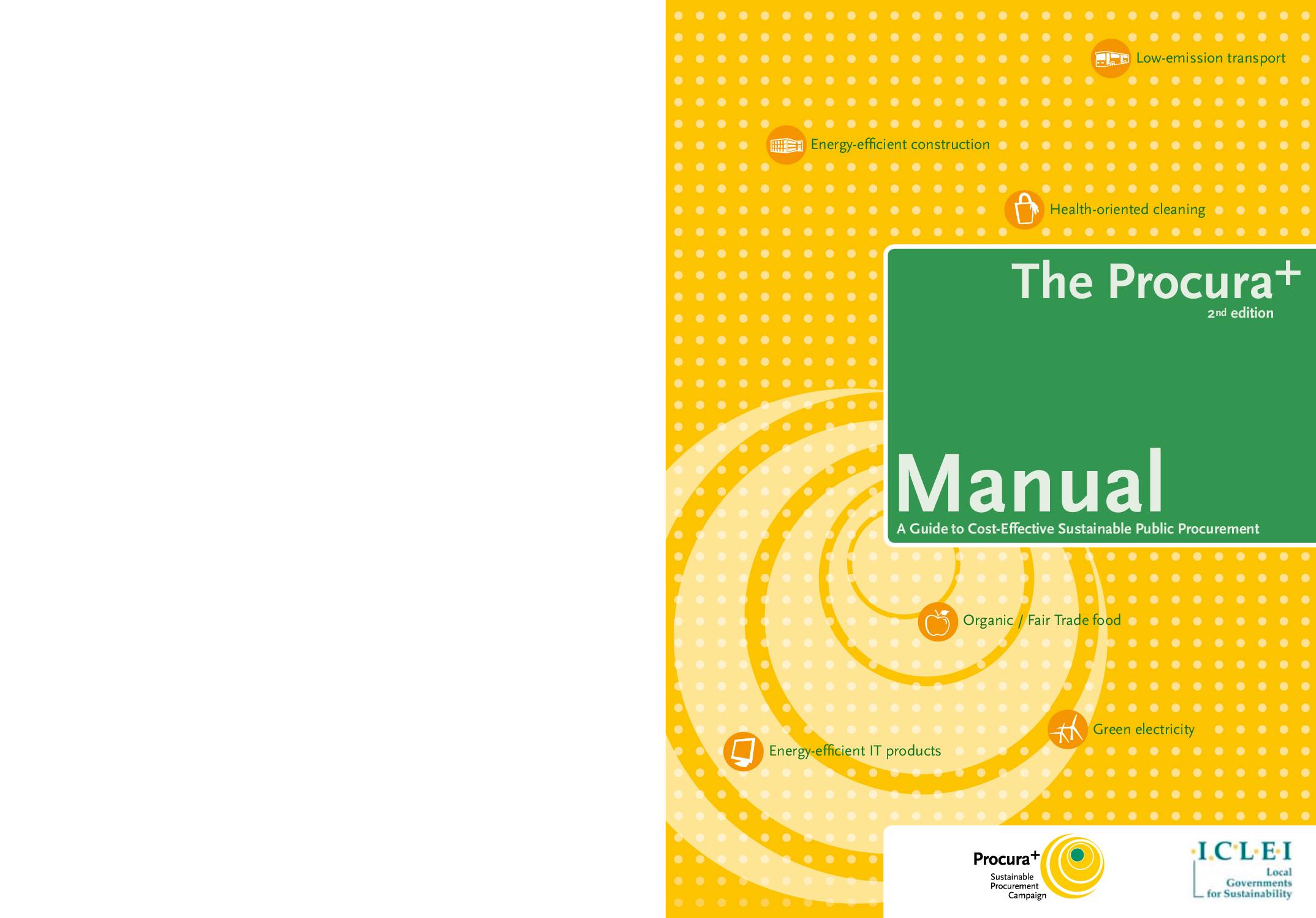 The Procura+ Manual: A Guide to Cost-Effective Sustainable Public Procurement
