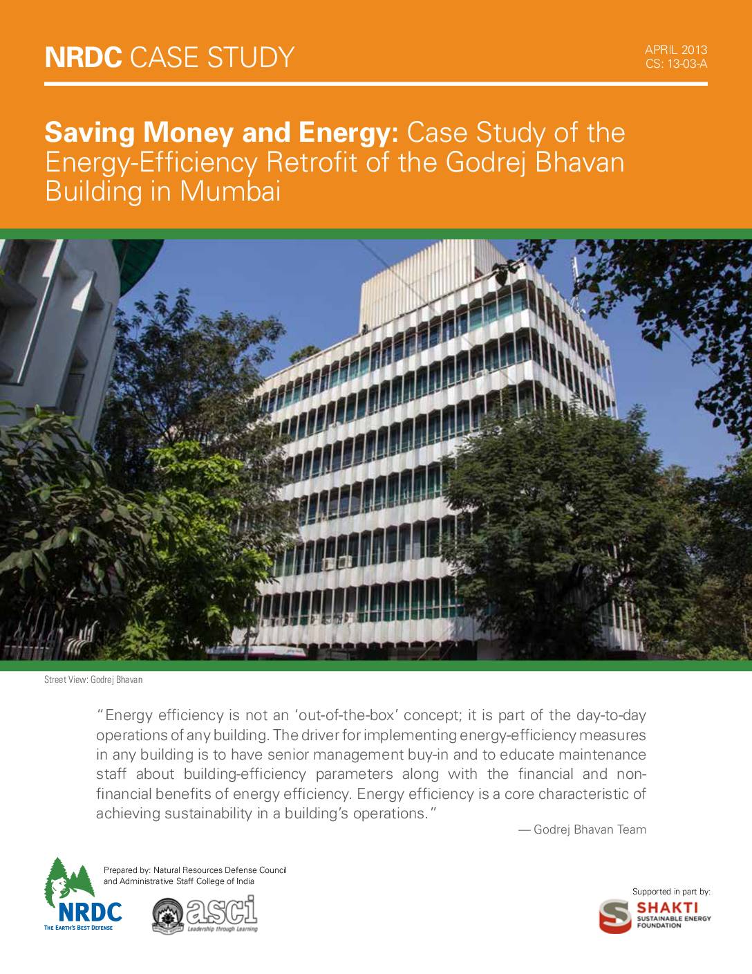 Saving Money and Energy: Case Study of the Energy-Efficiency Retrofit of the Godrej Bhavan Building in Mumbai
