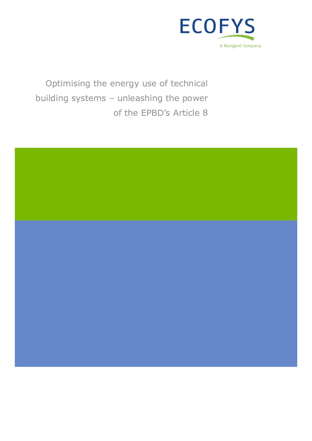 Optimising the energy use of technical building systems – unleashing the power of the EPBD’s Article 8