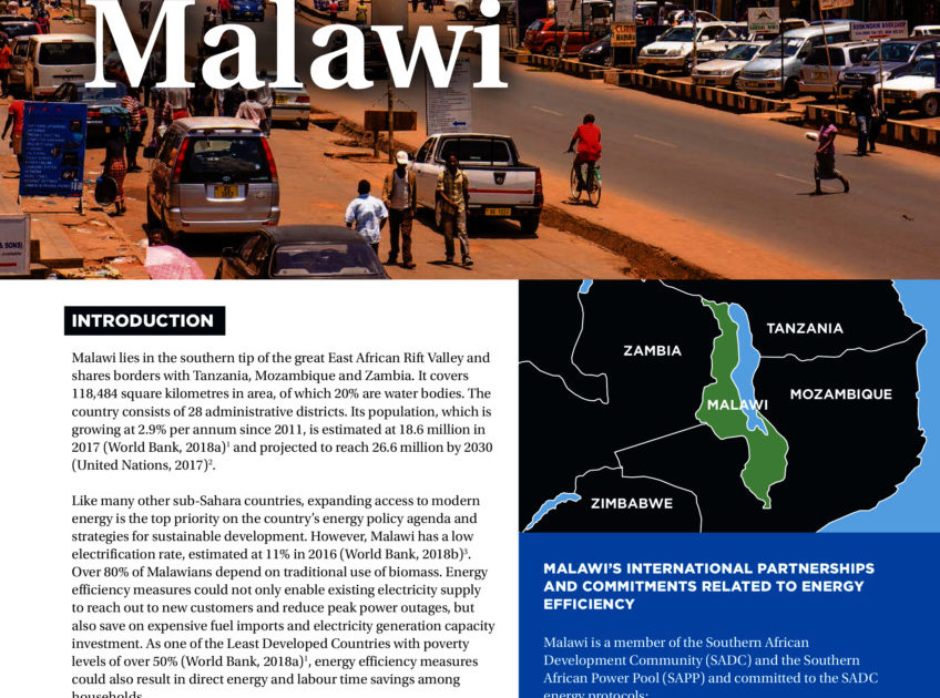 Energy Efficiency Brief, Malawi - Copenhagen Centre On Energy Efficiency