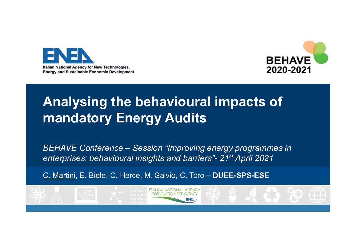 Analysing the behavioural impacts of mandatory Energy Audits