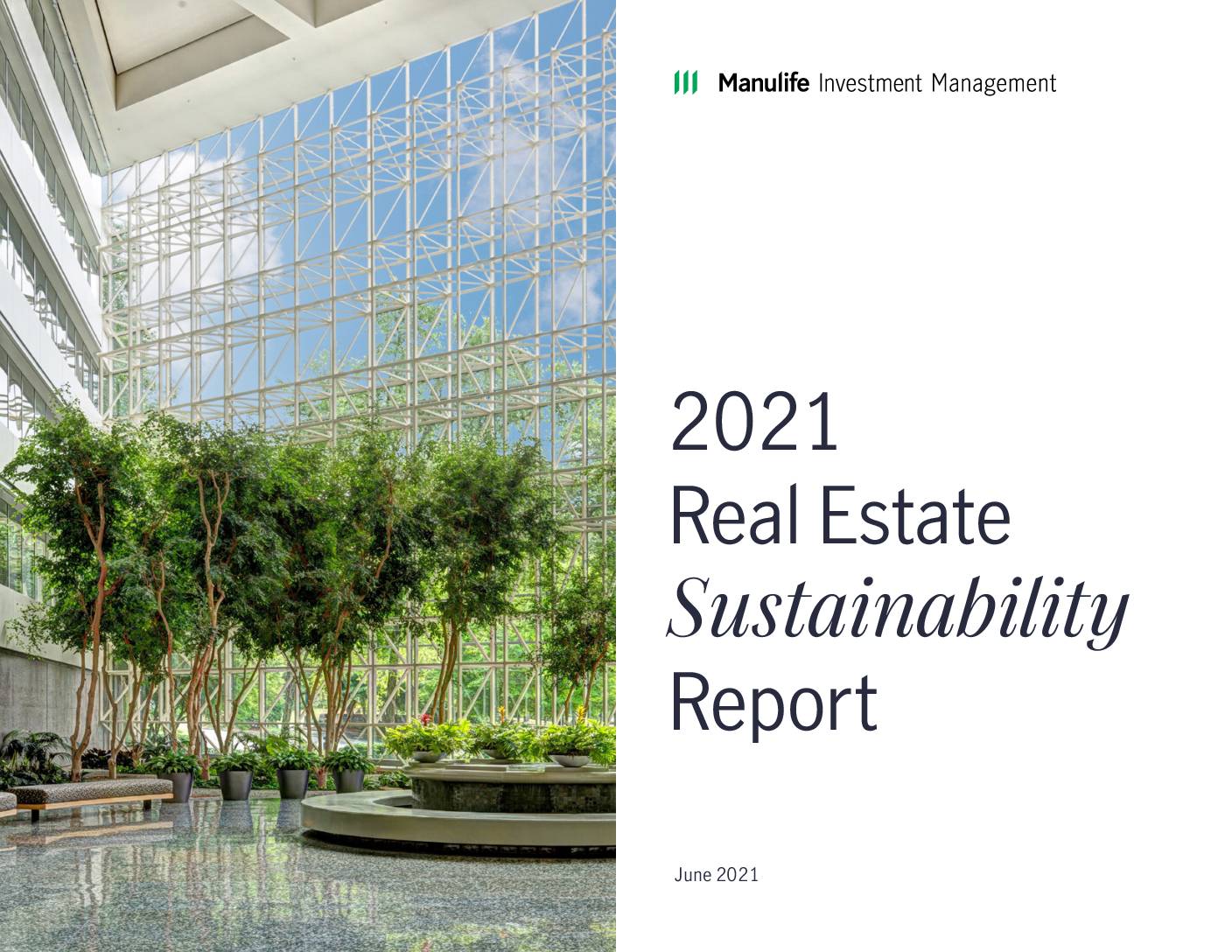 Manulife 2021 Real Estate Sustainability Report