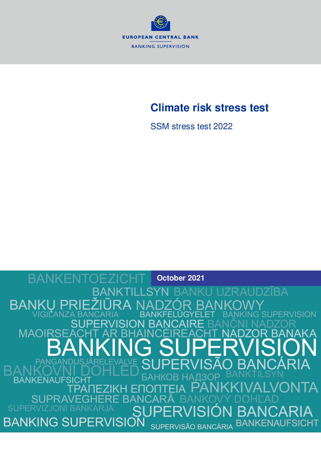 European Central Bank: Climate Risk Stress Test: SSM Stress Test 2022