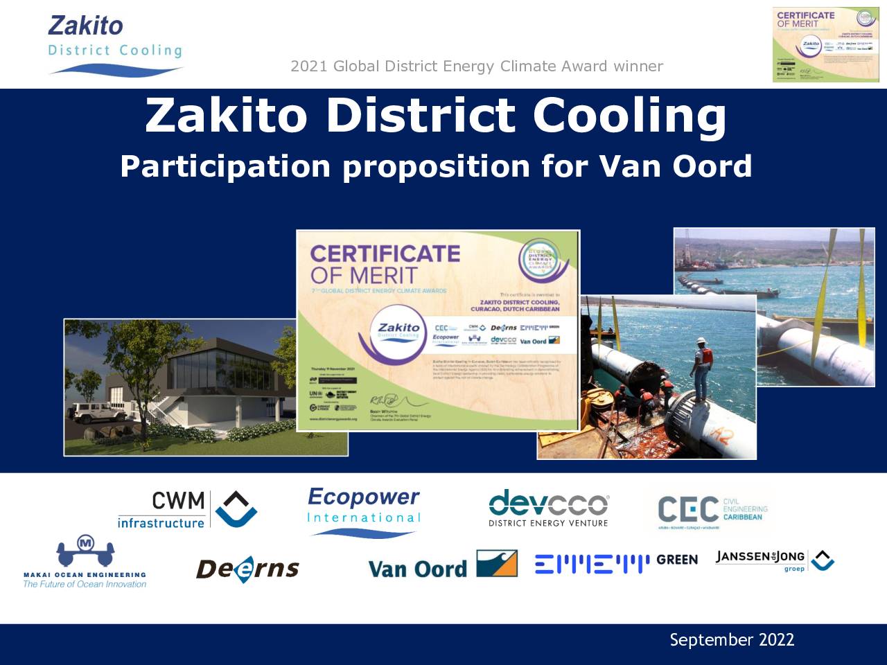 District Energy – A Case study of Zakito Deep Sea Water District Cooling in Curaçao (Webinar) – 30.09.2022