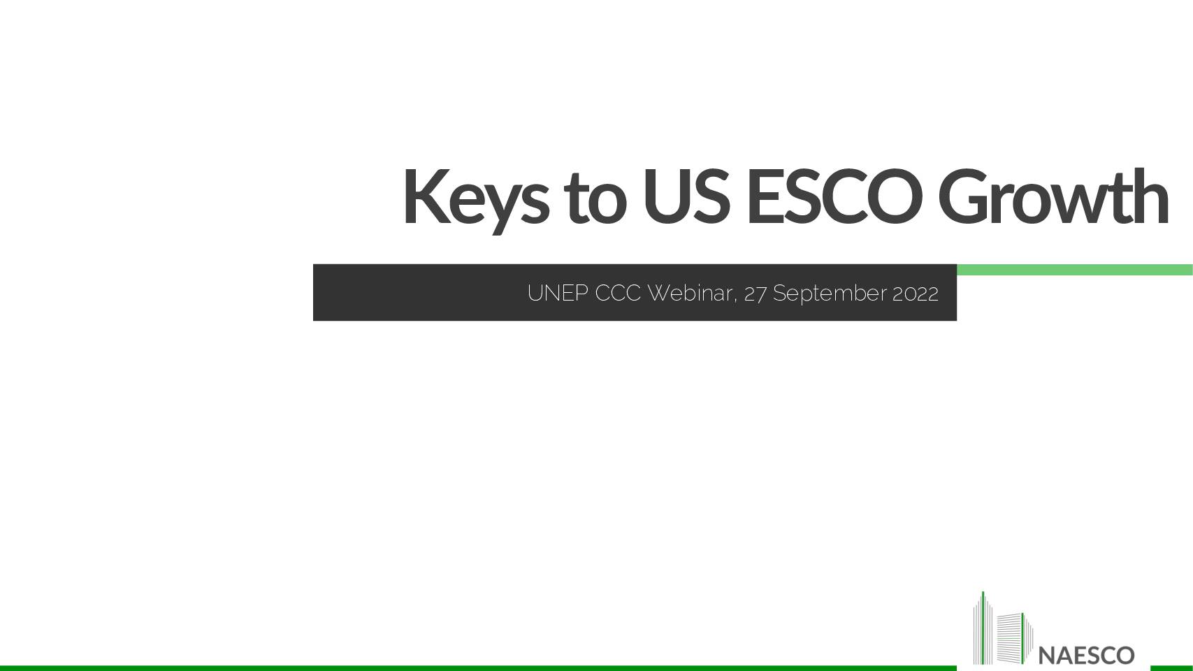The USA ESCO market – Trends and Barriers (Webinar) – 27.09.2022