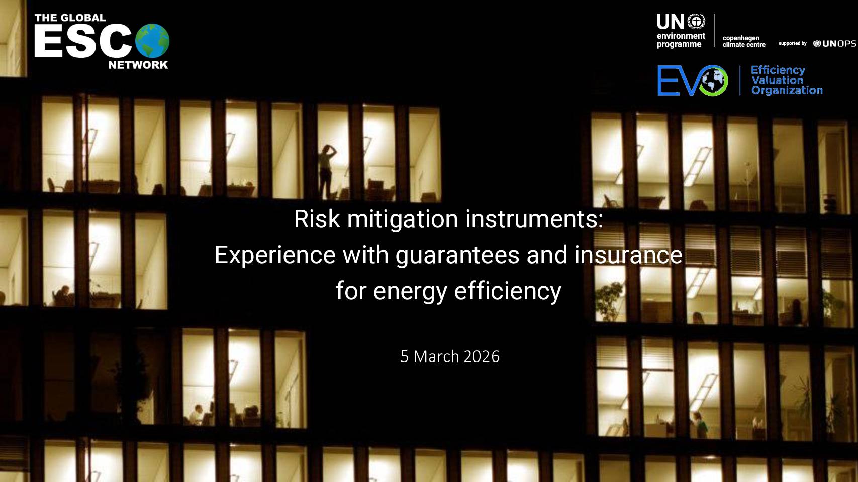 Risk mitigation instruments – Experience with guarantees and insurance for energy efficiency (Webinar) – 05.03.2026